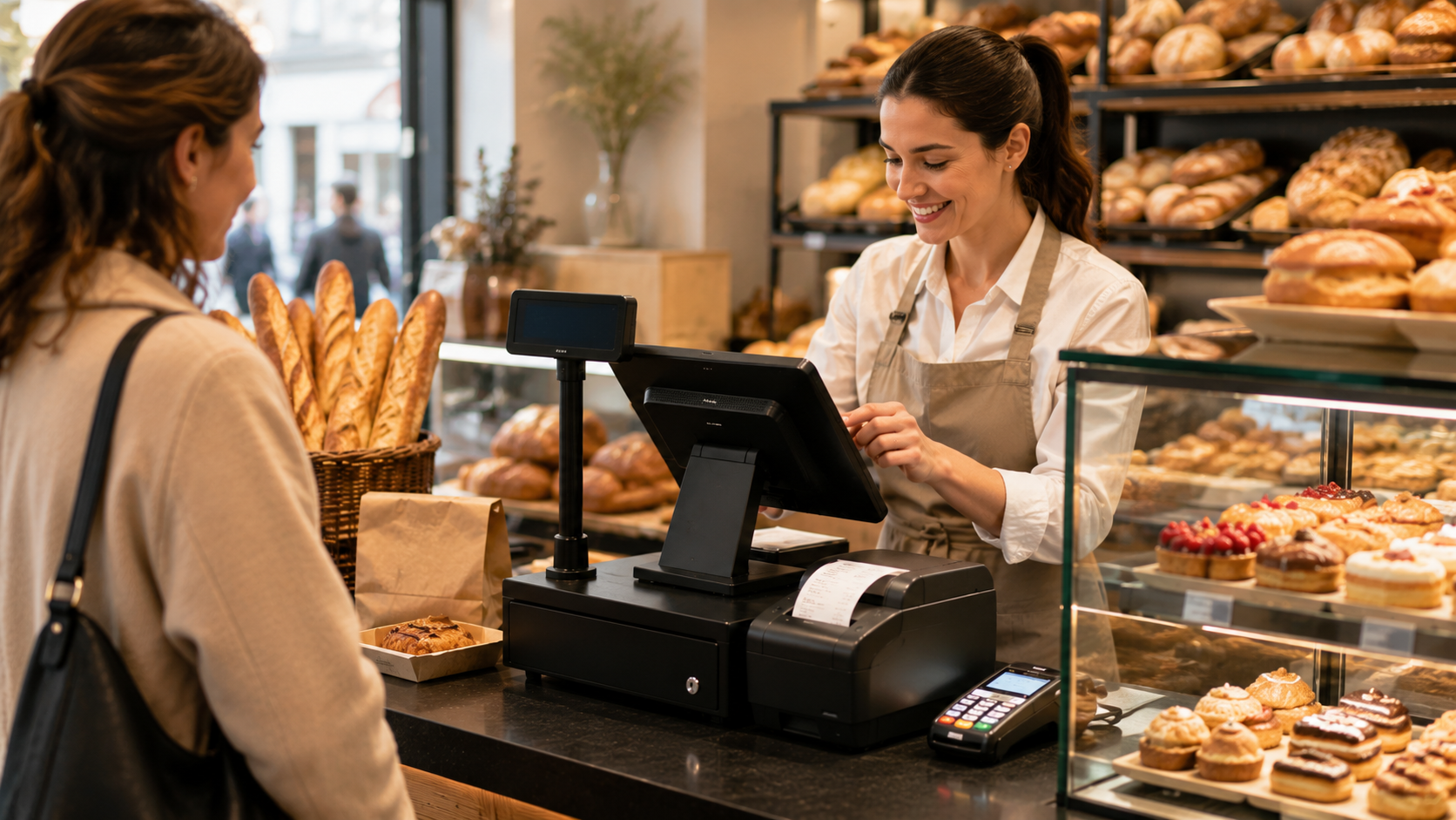 Matériel de caisse pour boulangerie et pâtisserie