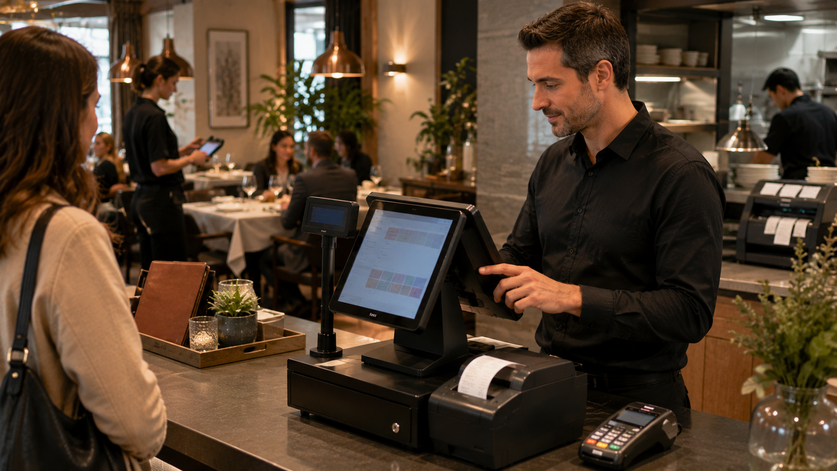 Materiel de caisse pour restaurant