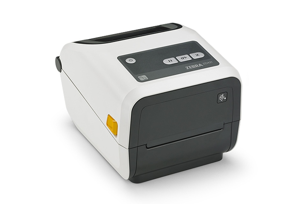 Thermal Transfer Cartridge Printer ZD421, Healthcare, 300 dpi, USB, USB Host, Ethernet, BTLE5, EU and UK Cords, Swiss Font, EZPL