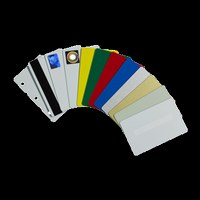 Tarjetas de PVC blancas Zebra, etiquetas para llaves separables 3 en 30 mil, solo serie ZC, 500 tarjetas