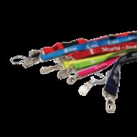 IDS 15- CROCO- TYPE METAL CLIP w. CLEAR VINYL STRAP AND METAL SNAPS 100pcs.