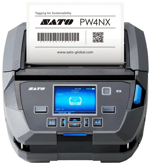 Imprimante mobile d’étiquettes SATO PW4NX 203 dpi (thermique direct)