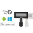The BIXOLON BCD-2000 is a robust and highly flexible LCD customer display, designed to improve communication at the point of sale. Equipped with a high-readability blue/white monochrome LCD screen, it offers total positioning freedom thanks to its 360° rotation and adjustable tilt. Easy to install thanks to its Plug & Play concept via USB or RS232, it is compatible with major environments (Windows, Android, iOS), making it an ideal solution for retail, banks and hospitals.