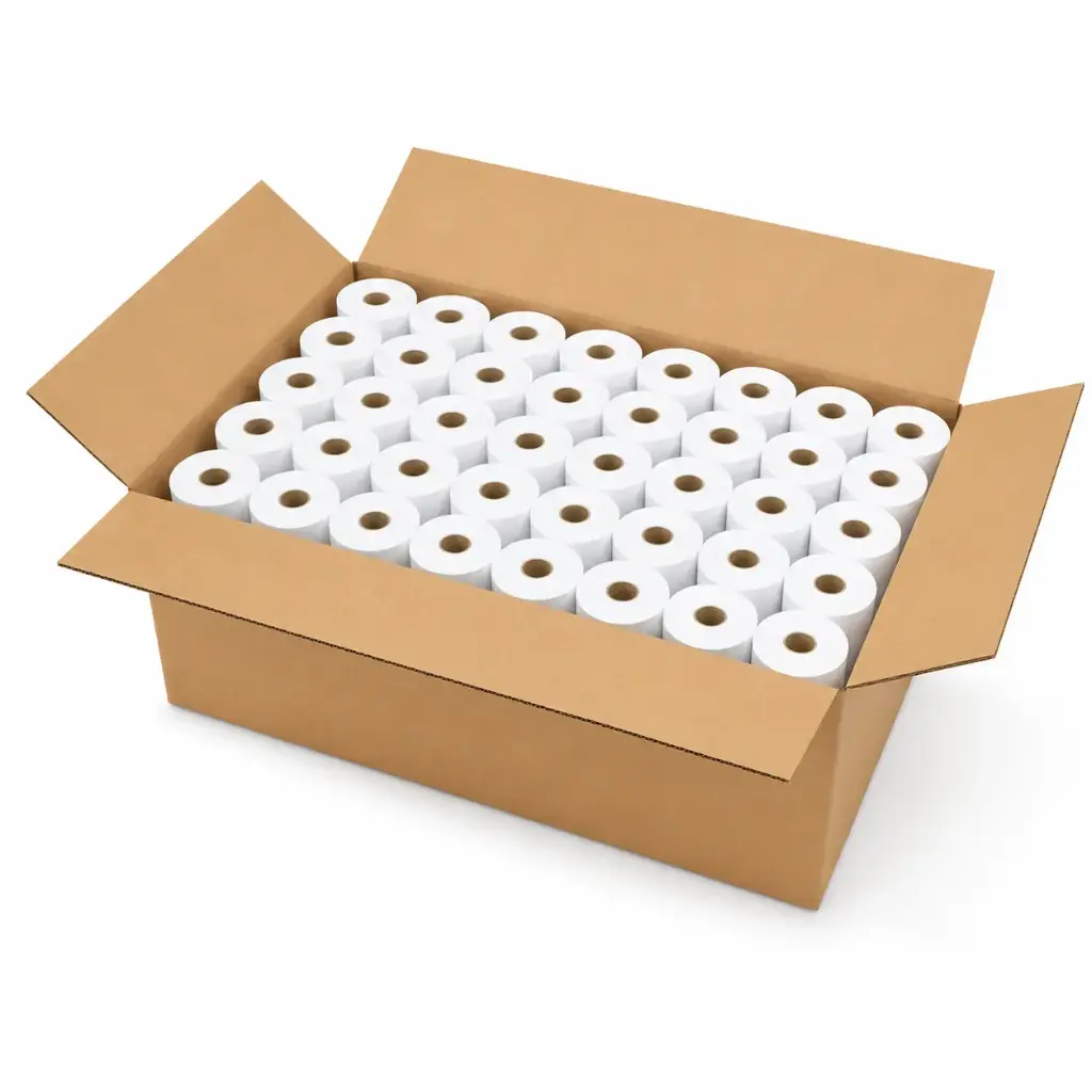 Rouleaux de Papier Thermique Heipa 80mm x 80m – Sans Bisphénol A (Boîte de 50)