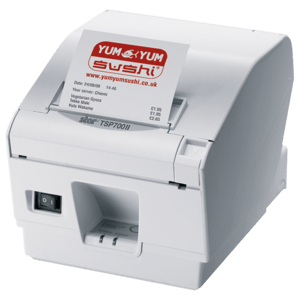 Star TSP743UII-24, USB, 8 pts/mm (203 dpi), massicot, gris foncé