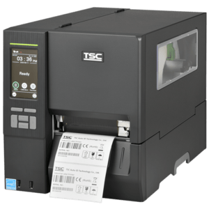 [tscmh241 – MH241T-A001-0302] label printer, thermal transfer, resolution: 8 dots/mm (203 dpi), media width (max.): 114 mm, print width (max.): 104 mm, roll diameter (max.): 203 mm, speed (max.): 356 mm/s, display (touch screen), real time clock, black mark detector, gap detector, USB (Host), RS232, Ethernet, microSD slot, RAM: 256 MB, flash: 512 MB, included: cable (USB), power supply, power cord (EU, UK)