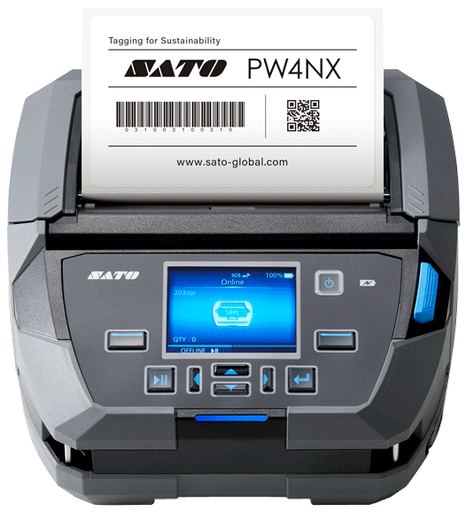 [sato-wwpw4100n] PW4NX DT203DPI Standard USB, Bluetooth, WLAN, Dispenser, Belt Clip, AC adapters are not included. Order AC adapters in the accessory list below