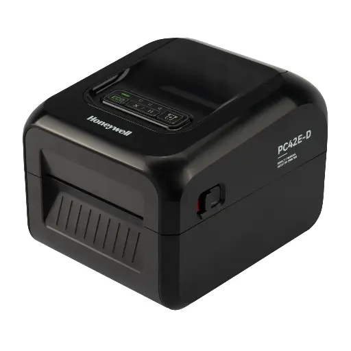 [hw42e-5 – PC42EDB020200] The Honeywell PC42E-D is a compact, high-performance and reliable 4-inch direct thermal desktop printer designed to optimize everyday labeling operations. Offering a resolution of 8 pts/mm (203 dpi) and a fast print speed of up to 6 inches per second, it combines ease of use with an intuitive LCD screen. With its versatile connectivity and advanced software ecosystem, it effortlessly adapts to the needs of retail, logistics and warehouse management.