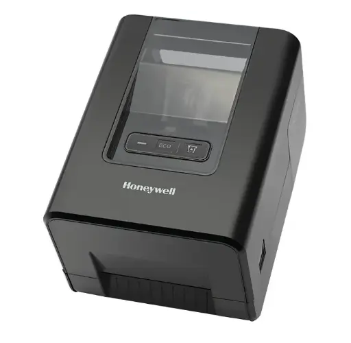 The Honeywell PC42E-T is a compact, high-performance and reliable 4-inch thermal transfer desktop printer designed to optimize everyday labeling operations. Offering great ease of use with its intuitive LCD screen, it supports both thermal transfer and direct thermal consumables. With its versatile connectivity and advanced software ecosystem, it effortlessly adapts to the needs of retail, logistics, transportation and manufacturing.