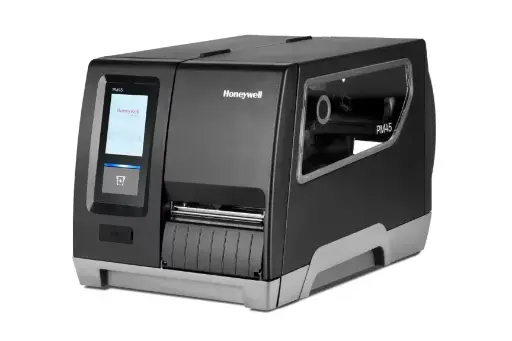 The Honeywell PM45 is a mid-range 4-inch industrial printer designed to deliver exceptional printing accuracy, industry-leading connectivity and maximum robustness in demanding production and logistics environments. Equipped with a color touchscreen or a simplified two-button interface, it supports high-volume printing with remarkable clarity, up to ultra-fine resolutions of 600 dpi. Thanks to its modular design and its integration of RFID technology, it constitutes an essential scalable solution for industry, transport and warehouse management.